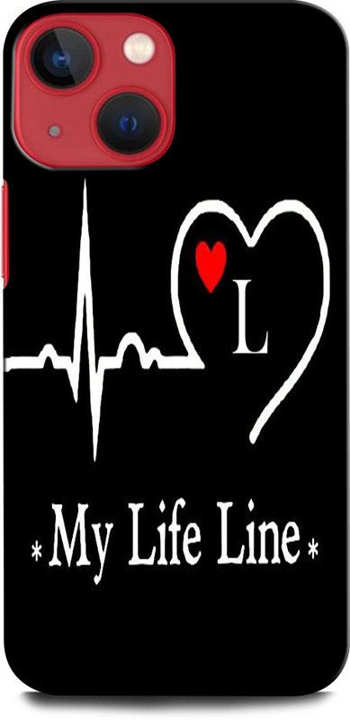 ORBIQE Back Cover for APPLE iPhone 13 Mini L, L LETTER, L ALPHABET, MY LIFE LINE L  (Multicolor, Hard Case, Pack of: 1)