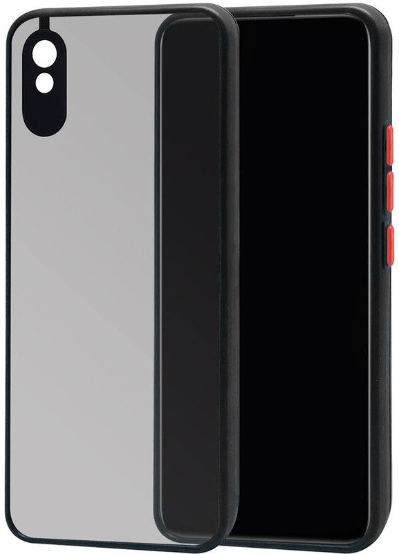 FONECASE Back Cover for Redmi 9a  (Black, Grip Case, Pack of: 1)