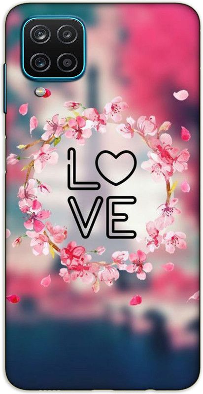 iprinto Back Cover for Samsung Galaxy A12 I love You Back Cover  (Pink, Hard Case, Pack of: 1)