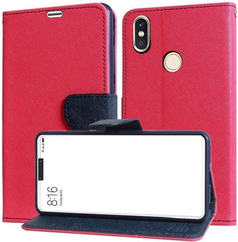 AmericHome Flip Cover for vivo Y95  (Pink, Grip Case, Pack of: 1)