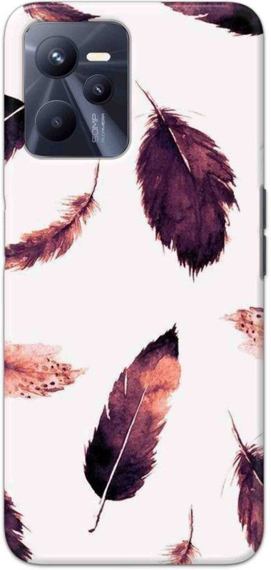 NDCOM Back Cover for Realme Narzo 50A Prime Beautiful Feathers Printed  (Multicolor, Hard Case, Pack of: 1)