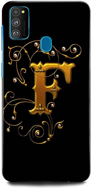 ORBIQE Back Cover for Samsung Galaxy M21 F, F LETTER, F ALPHABET, DESIGN  (Multicolor, Hard Case, Pack of: 1)
