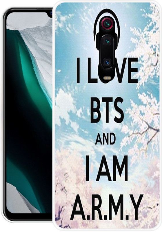 Krtagy Back Cover for Mi K20  (Blue, White, Dual Protection, Silicon, Pack of: 1)