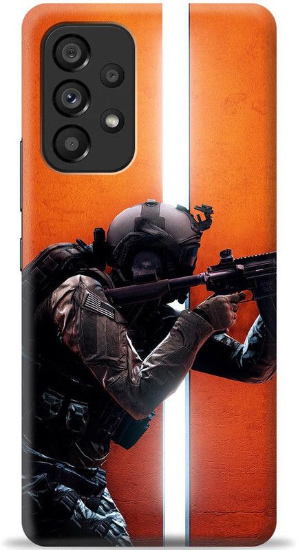 Loffar Back Cover for Samsung Galaxy A53  (Orange, Shock Proof, Pack of: 1)