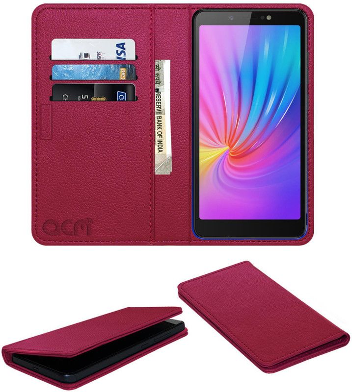 ACM Flip Cover for Tecno Camon I Ace 2x  (Pink, Cases with Holder, Pack of: 1)