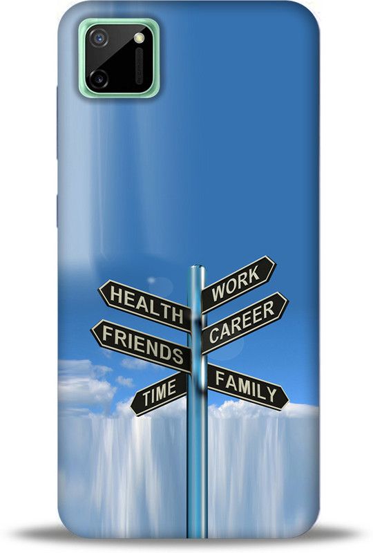 LETAPS Back Cover for Realme C11  (Black, Blue, Hard Case)