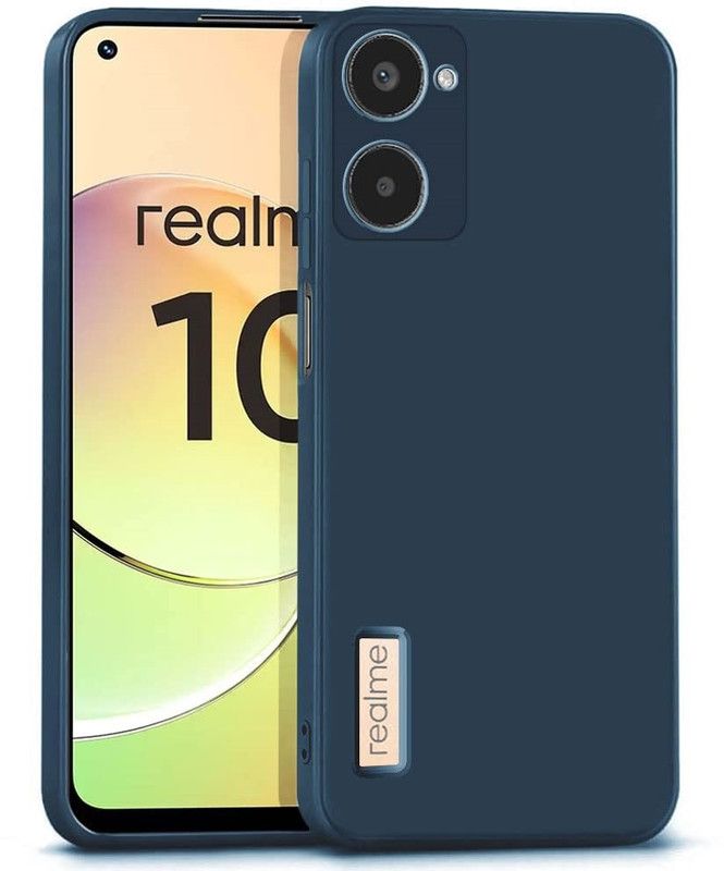 S-Softline Back Cover for Realme 10 4G, inner Soft Microfiber Cloth Cushion Lining Bubble Proof Candy case  (Black, Pack of: 1)