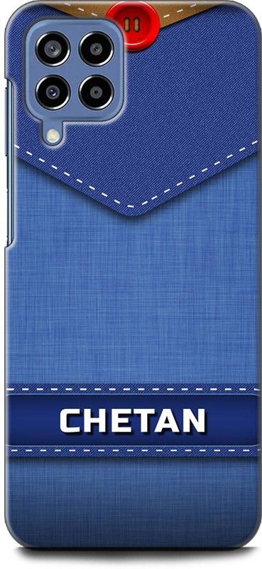 WallCraft Back Cover for SAMSUNG Galaxy M33 5G CHETAN NAME, C, LETTER, BLUE, JEANS, ALPHABET, DESIGN  (Multicolor, Dual Protection, Pack of: 1)