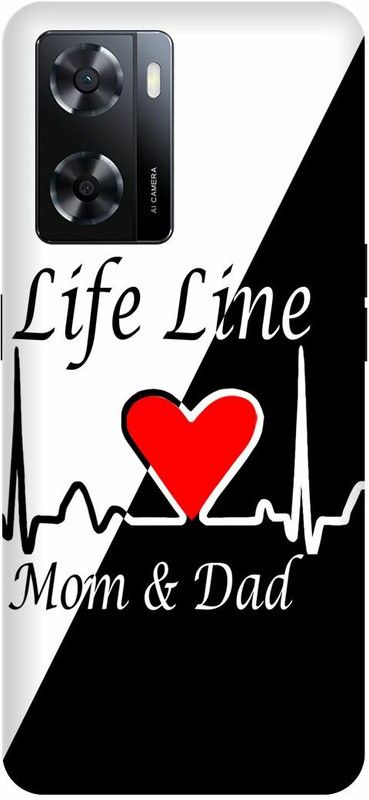 DBR SAFE Back Cover for OPPO A77s, CPH2473, MOM, DAD, MOTHER, FATHER, LOVE  (White, Hard Case, Pack of: 1)