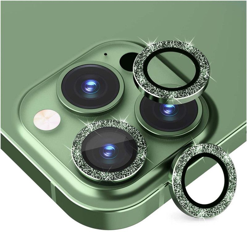MOKPLZ Back Camera Lens Ring Guard Protector for APPLE IPHONE 11 PRO MAX/11PRO/12 PRO/12/12 MINI DIAMOND (GREEN COLOUR)  (Pack of: 1)