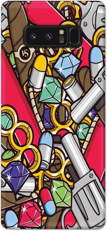 NDCOM Back Cover for Samsung Galaxy Note 8 Graffiti Latest Printed  (Multicolor, Hard Case, Pack of: 1)