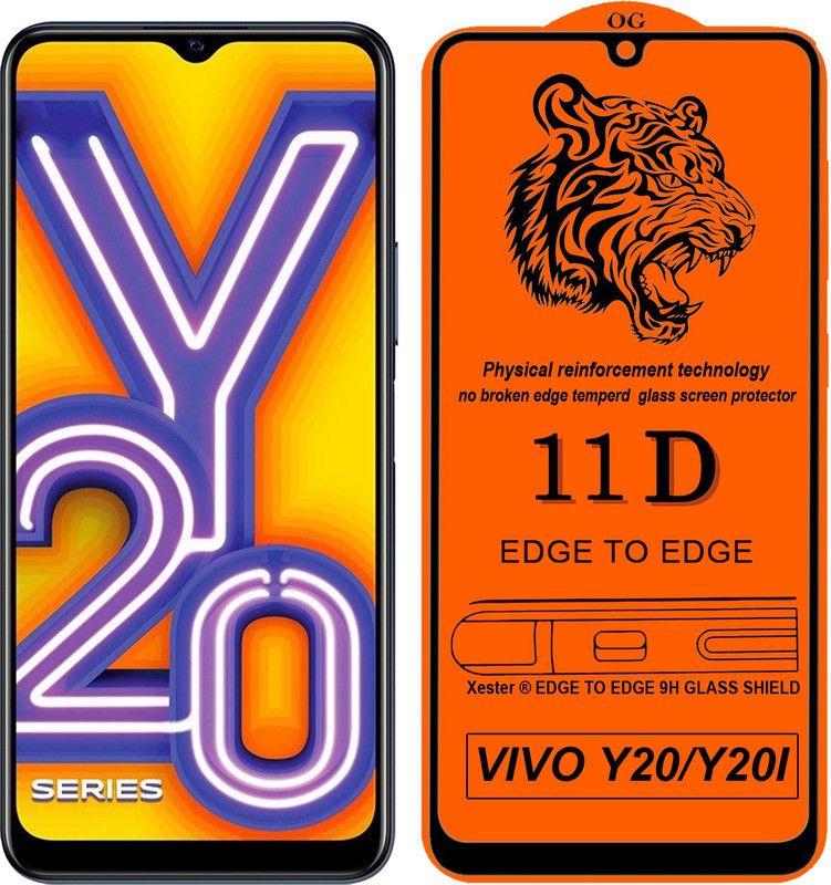 FIVE-O Edge To Edge Tempered Glass for : VIVO Y20I  (Pack of 1)