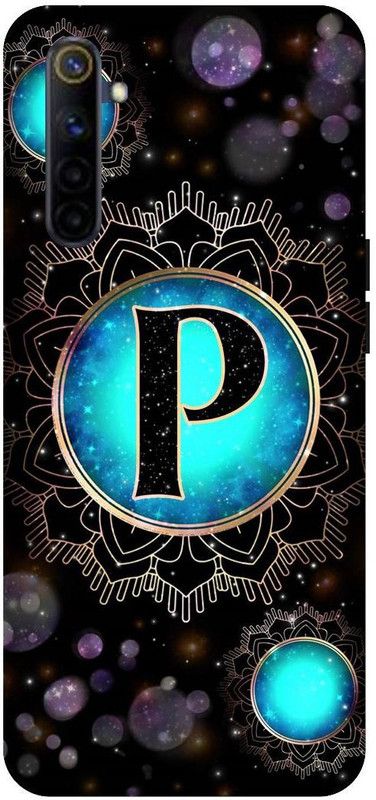 UMPRINT Back Cover for Realme 6 P P latter Alphabet Printed Back Cover  (Multicolor, Hard Case, Pack of: 1)