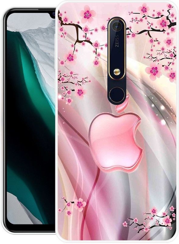 Looy Back Cover for Nokia 6.1  (Pink, Flexible, Silicon, Pack of: 1)