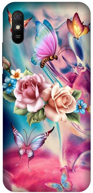 URCHIN Back Cover for Redmi 9i Rose, Roses, Red rose, Flower  (Multicolor, Shock Proof, Pack of: 1)