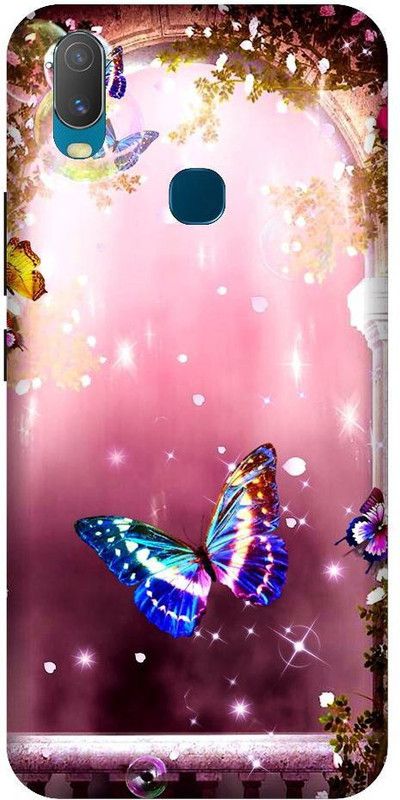URCHIN Back Cover for Vivo U10 Butterfly, Fantecy, Glitter, Cute, Girl, Butterfly gold  (Multicolor, Shock Proof, Pack of: 1)