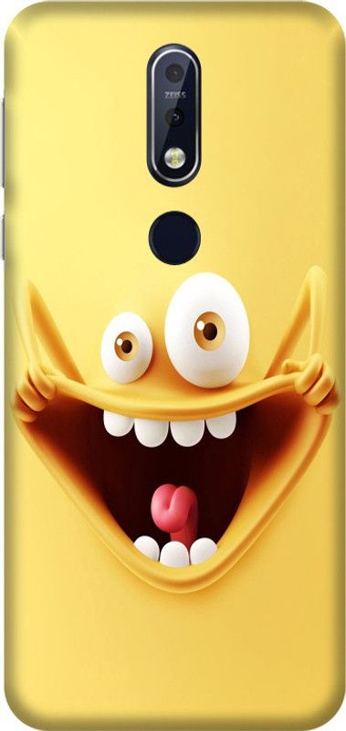 PNBEE Back Cover for Nokia 7.1 Plus- Smily Print Mobile Case Cover  (Multicolor, Hard Case, Pack of: 1)