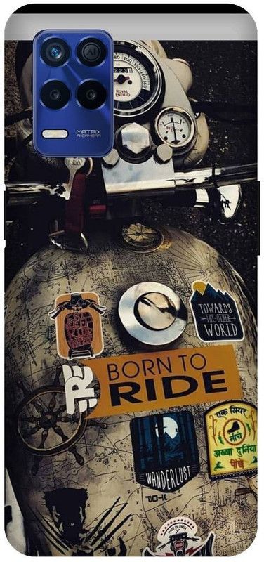 Bluvver Back Cover for Realme 8s 5G , RMX3381, Printed Royal Enfield ,Bullet,bike Back Cover  (Multicolor, Hard Case, Pack of: 1)