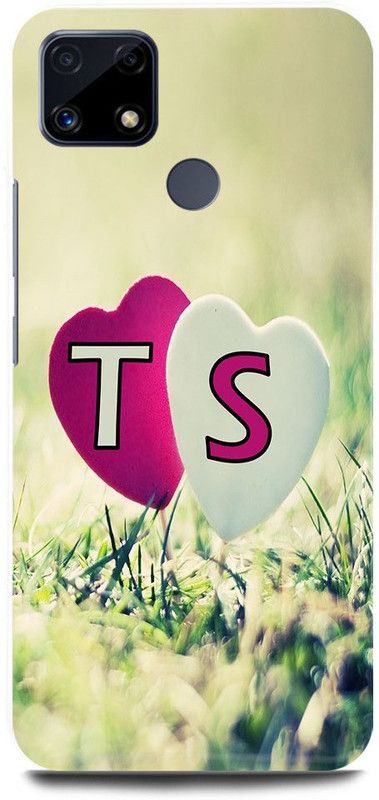 JUGGA Back Cover for realme C15, RMX2180, T LOVES S NAME,T NAME, S LETTER, ALPHABET,T LOVE S NAME  (Green, Hard Case, Pack of: 1)