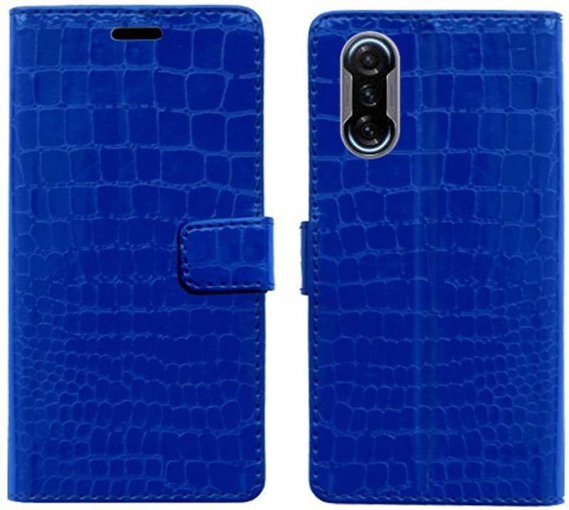 Realgo Flip Cover for Poco F3 GT  (Blue)