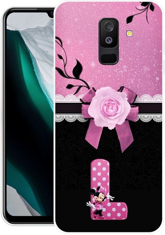 MUSKAY Back Cover for Samsung Galaxy J8  (Black, Pink, Grip Case, Silicon, Pack of: 1)