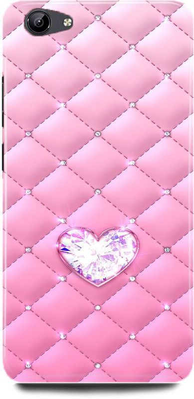 DIKRO Back Cover for vivo Y81i, 1812, HEART, PINK, HEART, DIAMOND, LOVE, COUPLE  (Multicolor, Hard Case, Pack of: 1)