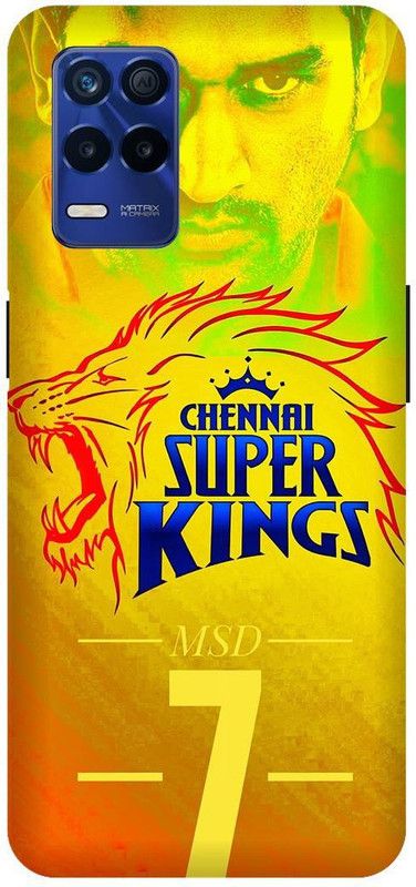 Bluvver Back Cover for Realme 8s 5G , RMX3381, Printed CSK,MS Dhoni, Mahendra Singh Dhoni Back Cover  (Multicolor, Hard Case, Pack of: 1)