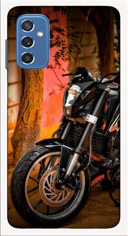 iprinto Back Cover for Samsung Galaxy M52 5G  (Black, Orange, Hard Case, Pack of: 1)