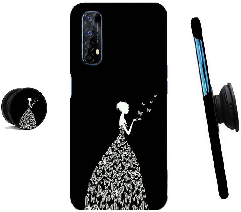ZAPPY Back Cover for Realme 7, Realme Narzo 30 4G, Realme Narzo 20 Pro  (Black, White, Cases with Holder)