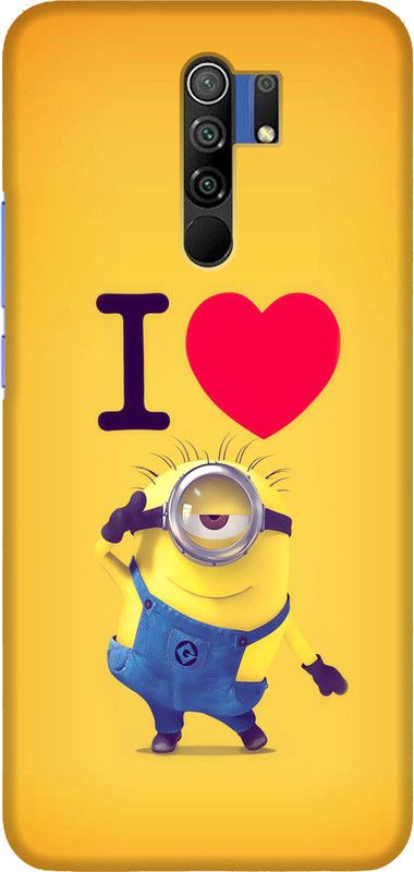 SUARD Back Cover for Mi Redmi 9 Prime, Poco M2  (Yellow, 3D Case)