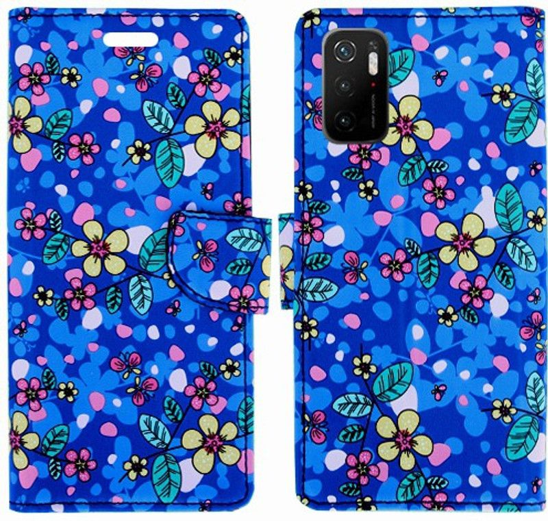 Realgo Flip Cover for Poco M3 Pro 5G  (Blue, Pack of: 1)