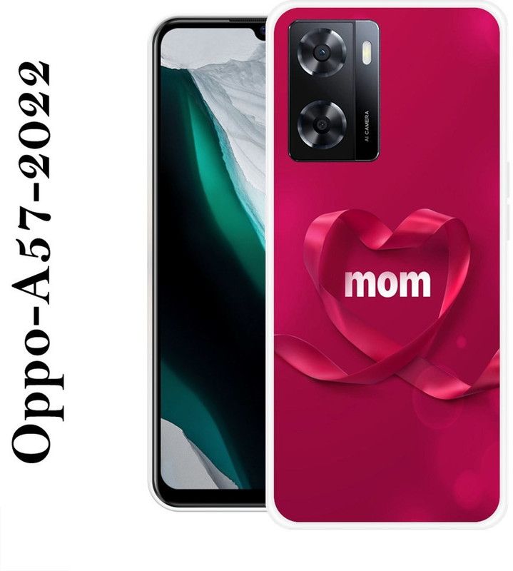KLC Back Cover for Oppo A57 2022  (Pink, White, Grip Case, Silicon)