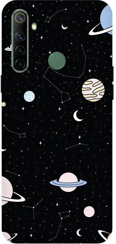 URCHIN Back Cover for Realme5i space, Black, abstract, sky, planets, cool, dark  (Multicolor, Shock Proof, Pack of: 1)