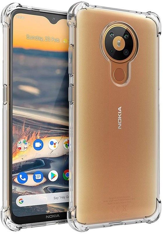 Elica Bumper Case for Nokia 5.3  (Transparent, Shock Proof, Silicon, Pack of: 1)
