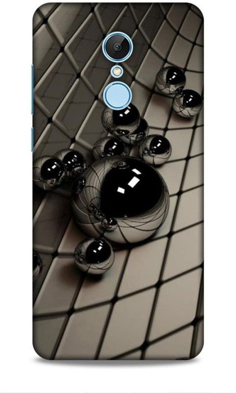 Keviv Back Cover for Mi Redmi 5  (Grey, Black, 3D Case, Pack of: 1)