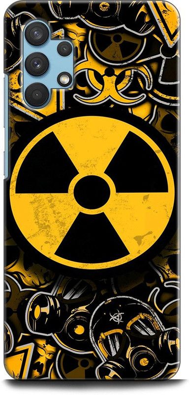 Afterglow Back Cover for SAMSUNG Galaxy A32 REDIATION, SIGNS, SKULLS, PATTERN, GAS MASKS  (Multicolor, Shock Proof, Pack of: 1)