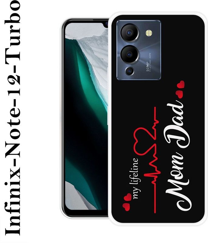 SUPERCASE Back Cover for Infinix Note 12 Turbo  (Black, White, Grip Case, Silicon)