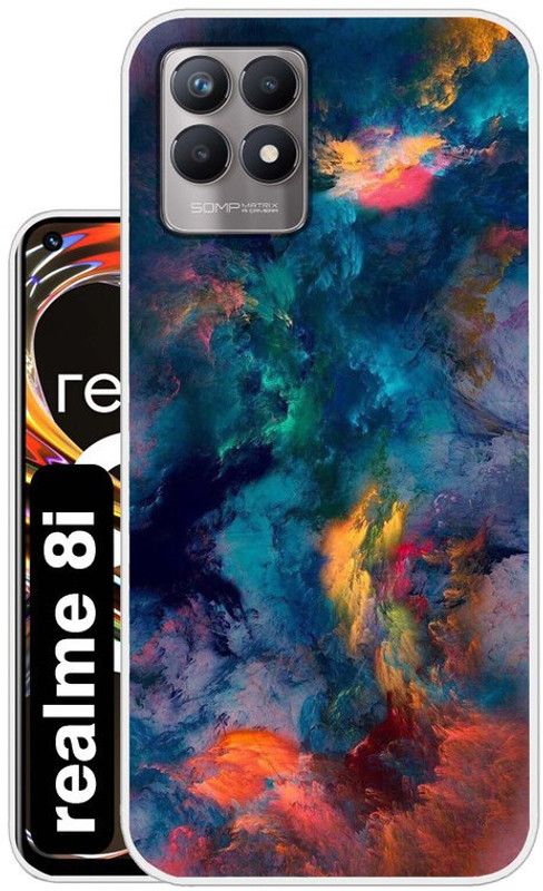 Case Club Back Cover for realme 8i  (Multicolor, Grip Case, Silicon)