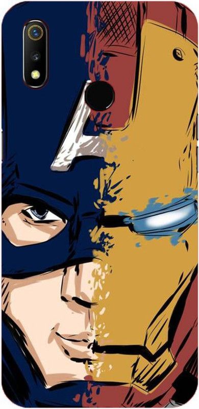 NDCOM Back Cover for OPPO Realme 3i Avengers End Game Captain America And Iron Man Face Off Printed  (Multicolor, Hard Case, Pack of: 1)
