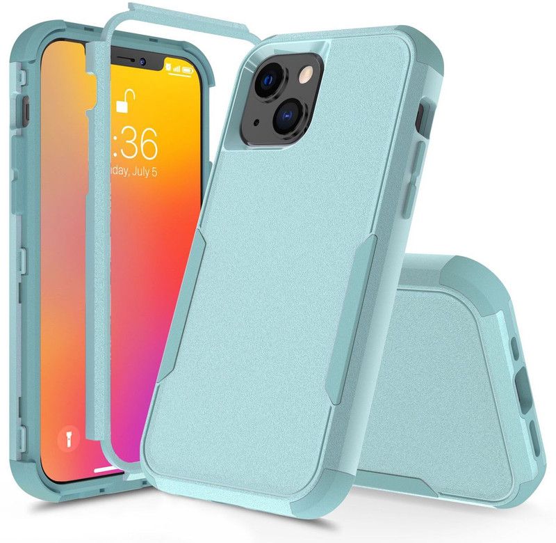 Mofi Back Cover for Apple iPhone 13  (Blue, Dual Protection, Pack of: 1)