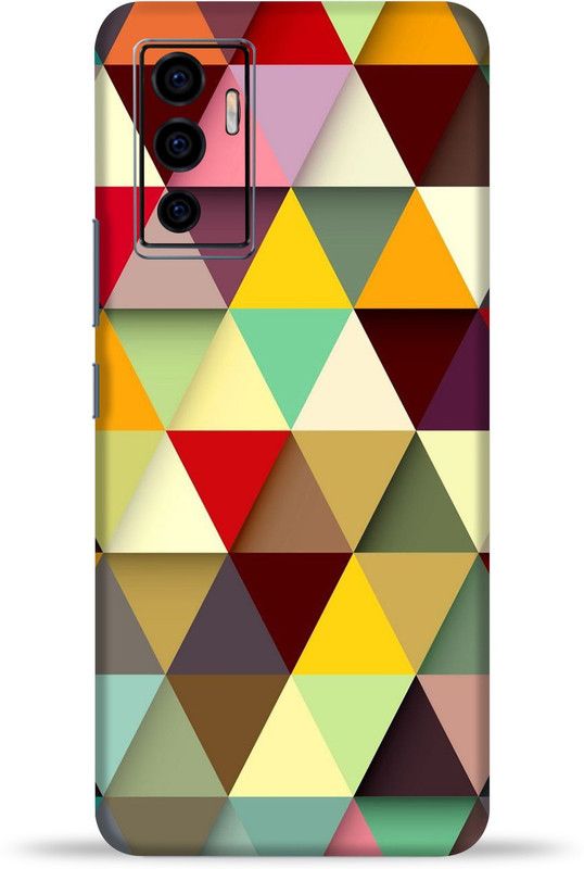 gizmo Vivo V23e 5G Mobile Skin  (Colorful Triangles multicolor skin with ultra matte finish)
