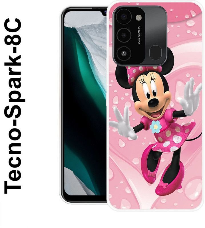 INDIALAND Back Cover for Tecno Spark 8C  (Multicolor, Silicon)
