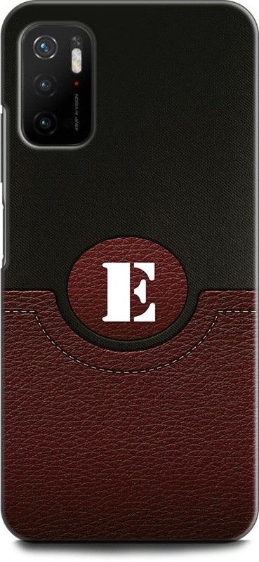 Wall Art Back Cover for POCO M3 Pro 5G E, E LETTER, F NAME, E ALPHABET, ALPHABET  (Multicolor, Dual Protection, Pack of: 1)