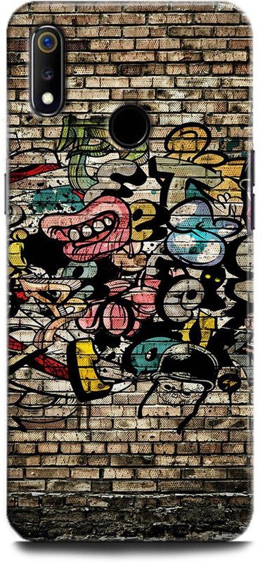Afterglow Back Cover for Realme 3 GRAFFITI WALL, GRAFFITI, WALL  (Multicolor, Shock Proof, Pack of: 1)