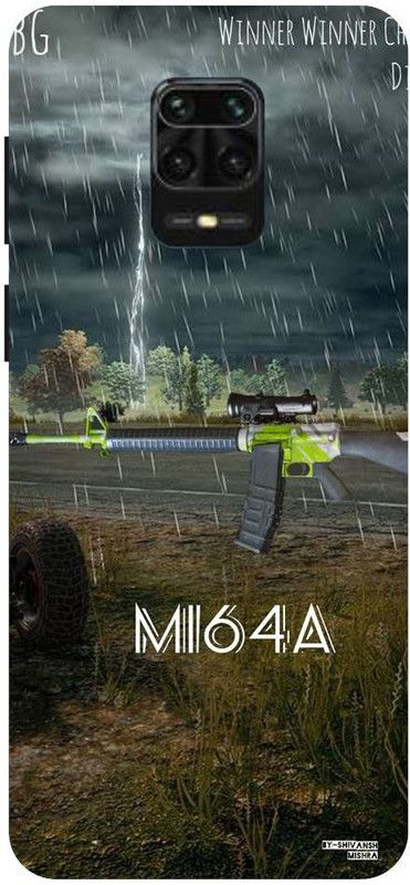 Snapcrowd Back Cover for Mi Redmi Note 9 Pro Pubg MI64A Gun back cover  (Multicolor, Waterproof)