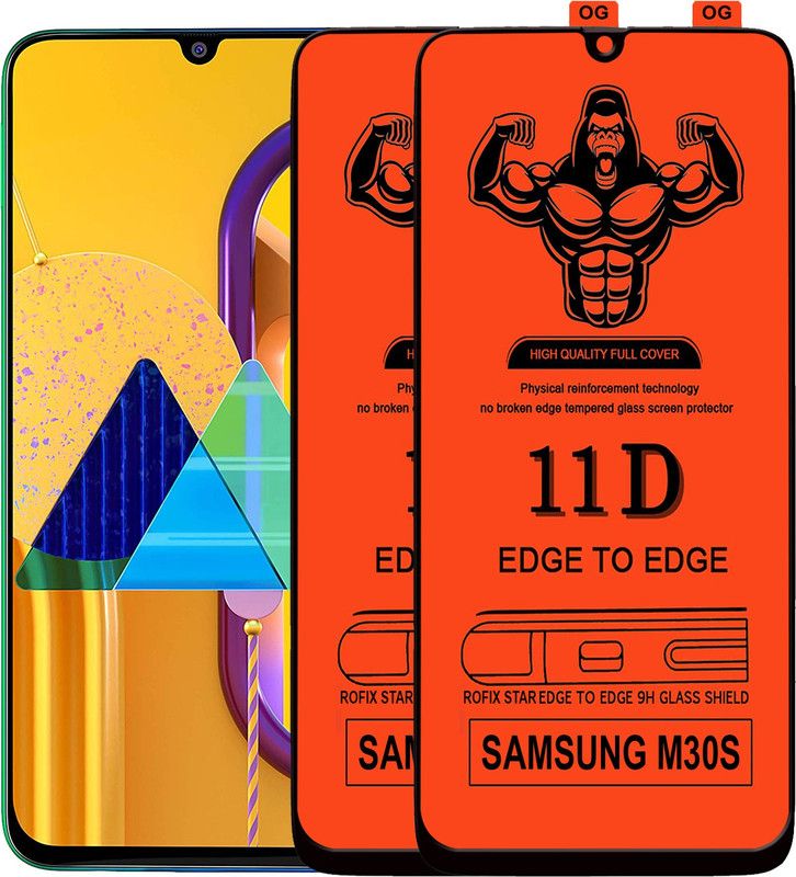 HQ Protection Edge To Edge Tempered Glass for SAMSUNG GALAXY M30S  (Pack of 2)