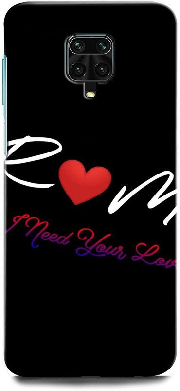 INTELLIZE Back Cover for REDMI Note 9 Pro Max MZB9152IN R LOVE M, R LETTER, M LETTER, RM ALPHABET  (Multicolor, Hard Case, Pack of: 1)