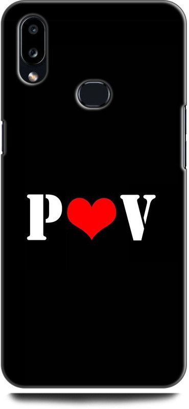 Afterglow Back Cover for SAMSUNG Galaxy A10s P V, P LOVES V, NAME, LETTER, ALPHABET, PV LOVE, HART  (Multicolor, Shock Proof, Pack of: 1)