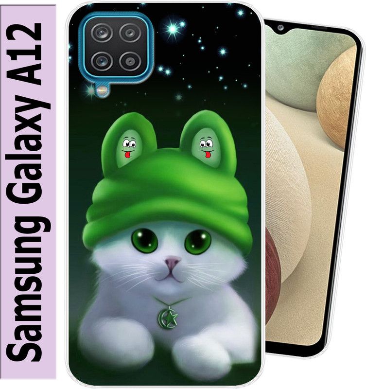 SmartGoldista Back Cover for Samsung Galaxy A12  (Multicolor, Silicon, Pack of: 1)