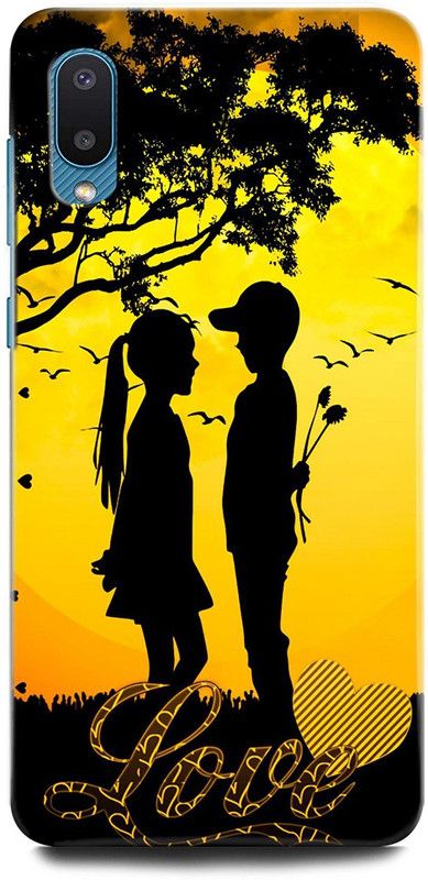INTELLIZE Back Cover for SAMSUNG Galaxy M02 GIRL BOY, ANIME, LOVE, SWEET COUPLE, GIRL PURPOSING, ROSE  (Multicolor, Hard Case)